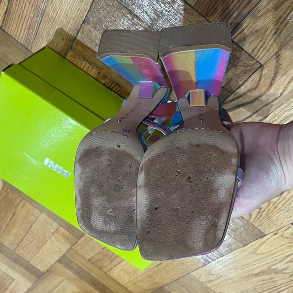 Gianni Binni Bexxlie Rainbow Holographic Heeled WITH BOX Sandals (US 6) - Picture 16 of 17